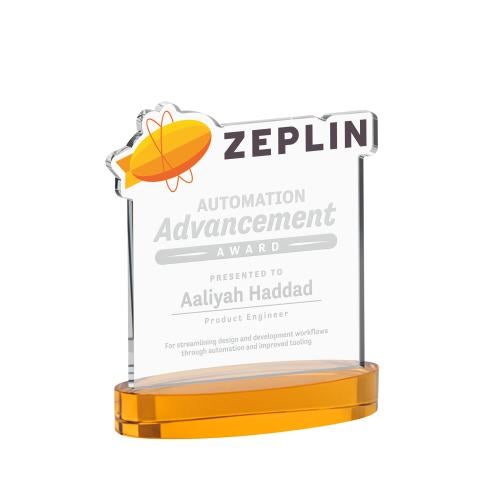Awards and Plaques - Crystal Trophies - EdgeCraft Square on Alberton - Amber (via Air)