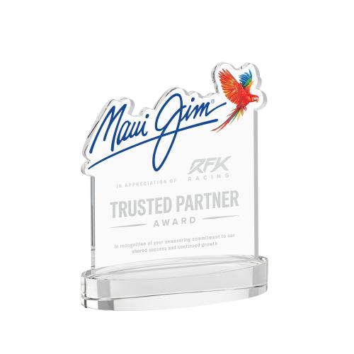 Awards and Plaques - Crystal Trophies - EdgeCraft Square on Alberton - Clear (via Air)