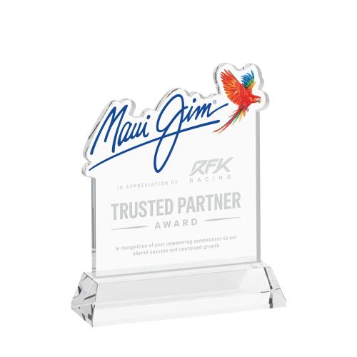 Awards and Plaques - Crystal Trophies - EdgeCraft Square on Hartford - Clear (via Air)
