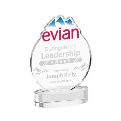 Awards and Plaques - Crystal Trophies - EdgeCraft Round on Alberton - Clear (via Air)