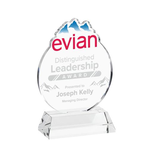 Awards and Plaques - Crystal Trophies - EdgeCraft Round on Hartford - Clear (via Air)