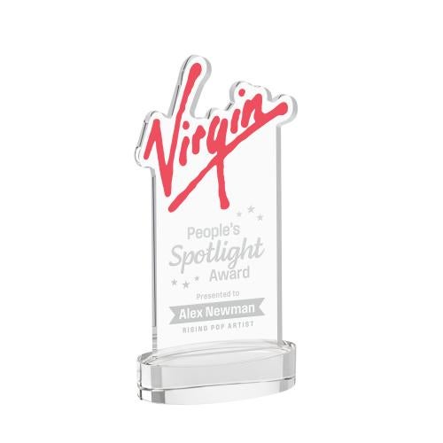 Awards and Plaques - Crystal Trophies - EdgeCraft Rectangle on Alberton - Clear (via Ocean)