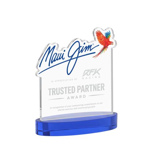 Awards and Plaques - Crystal Trophies - EdgeCraft Square on Alberton - Blue (via Ocean)