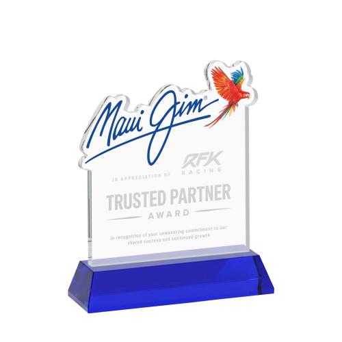 Awards and Plaques - Crystal Trophies - EdgeCraft Square on Hartford - Blue (via Ocean)