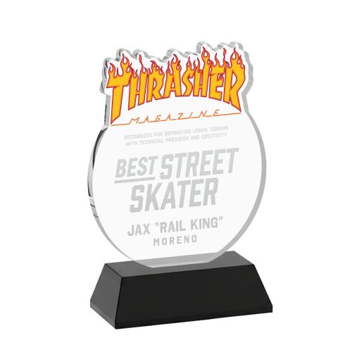 Awards and Plaques - Crystal Trophies - EdgeCraft Round on Hartford - Black (via Ocean)