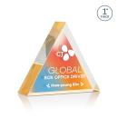 Spartan Triangle Full Color Dillon Sided Gold Acrylic Trophy