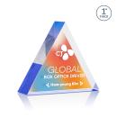 Spartan Triangle Full Color Dillon Sided Blue Acrylic Trophy