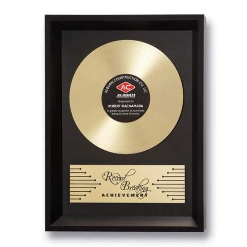Framed Record Breaker Rectangle Metal Trophy Trophies - Premium Metal Trophies - Framed Record Breaker Rectangle Metal Trophy