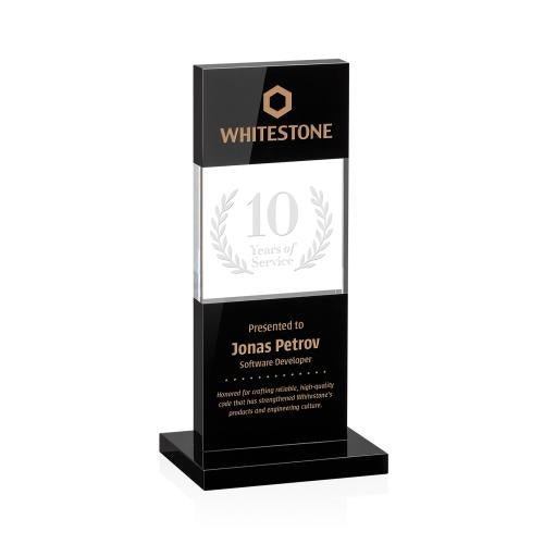 Awards and Plaques - Crystal Trophies - Berry Black Crystal Trophy