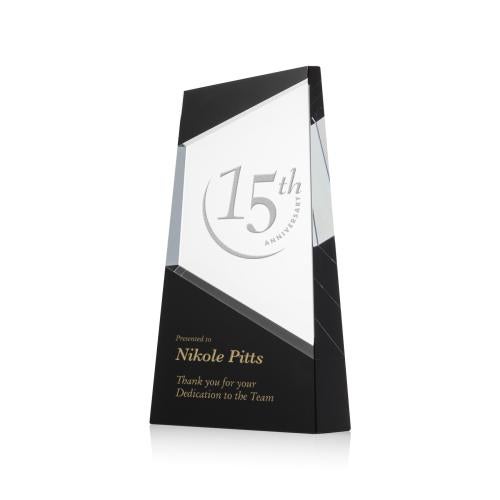 Awards and Plaques - Crystal Trophies - Gutierrez Black Towers Crystal Trophy