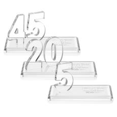 Hutchison Anniversary Clear Crystal Trophy - Crystal Trophies