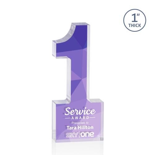 Awards and Plaques - Acrylic Trophies - Astoria  Double-Sided Full Color Acrylic Trophy