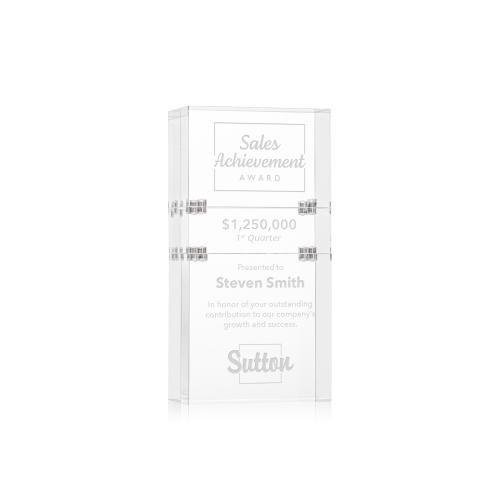 Awards and Plaques - Acrylic Trophies - Derringer Rectangle Acrylic Trophy