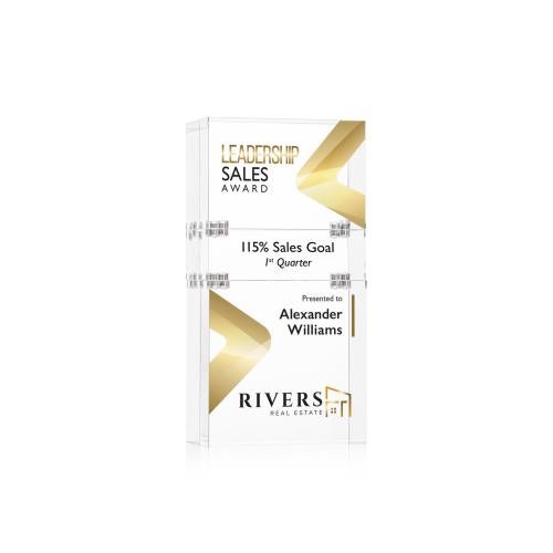 Awards and Plaques - Acrylic Trophies - Derringer Full Color Rectangle Acrylic Trophy