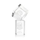 Klein Square / Cube on Yoder Base Crystal Trophy