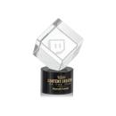 Klein on Round Base Black Square / Cube Crystal Trophy