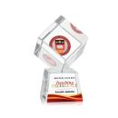 Klein Full Color on Small Base Clear Square / Cube Crystal Trophy