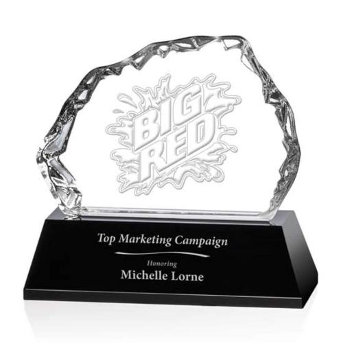 Awards and Plaques - Crystal Trophies - Krueger Liquid&trade; Black Crystal Trophy