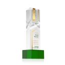 Groves Full Color on Plated Base Green Towers Crystal Trophy