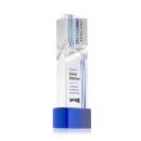 Groves Full Color on Half Round Base Blue Towers Crystal Trophy