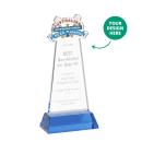 EdgeCraft Tapered on Hartford Sky Blue (via Air) Unique Crystal Trophy