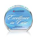 Garcia Dillon Sided Full Color Circle Crystal Trophy