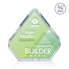 Estes Dillon Sided Full Color Crystal Trophy - Employee of the Month