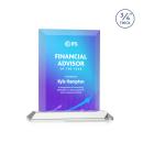 Hinton Full Color Clear Rectangle Crystal Trophy