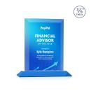 Hinton Full Color Sky Blue Rectangle Crystal Trophy