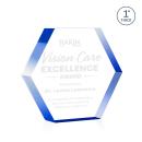Markville Hexagon Blue Acrylic Trophy