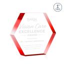 Markville Hexagon Red Acrylic Trophy