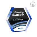 Markville Hexagon Full Color Blue Acrylic Trophy