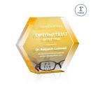 Markville Hexagon Full Color Dillon Sided Gold Acrylic Trophy