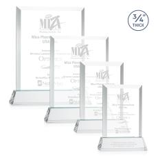 Hinton on Helton Clear Rectangle Crystal Trophy - Crystal Trophies