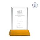 Hinton on Helton Amber Rectangle Crystal Trophy