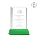 Hinton on Helton Green Rectangle Crystal Trophy