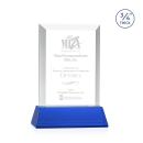 Hinton on Helton Blue Rectangle Crystal Trophy