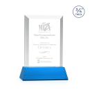 Hinton on Helton Sky Blue Rectangle Crystal Trophy