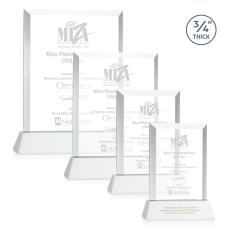 Hinton on Helton Fagan Rectangle Crystal Trophy - Crystal Trophies