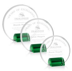 Gaston Green Circle Crystal Trophy - Crystal Trophies