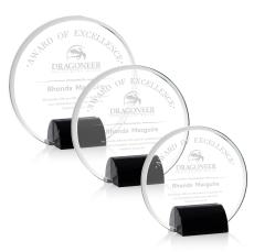 Gaston Black Circle Crystal Trophy - Crystal Trophies