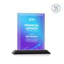 Hinton Full Color Black Rectangle Crystal Trophy