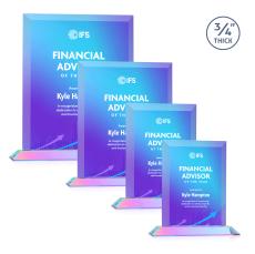 Hinton Full Color Prismatic Rectangle Crystal Trophy - Crystal Trophies