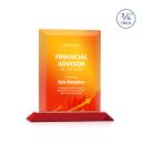 Hinton Full Color Red Rectangle Crystal Trophy