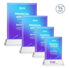 Hinton Full Color on Helton Clear Rectangle Crystal Trophy - Crystal Trophies