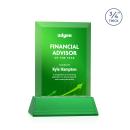 Hinton Full Color on Helton Green Rectangle Crystal Trophy