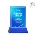 Hinton Full Color on Helton Blue Rectangle Crystal Trophy