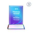 Hinton Full Color on Helton Prismatic Rectangle Crystal Trophy
