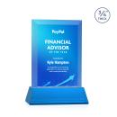 Hinton Full Color on Helton Sky Blue Rectangle Crystal Trophy