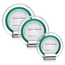 Gaston Full Color Circle Metal Trophy - Crystal Trophies